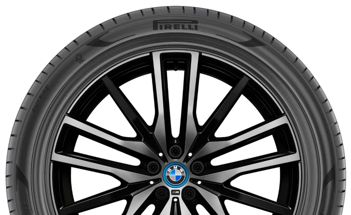 BMW alloy wheel with Pirelli tyre at European car service Brisbane