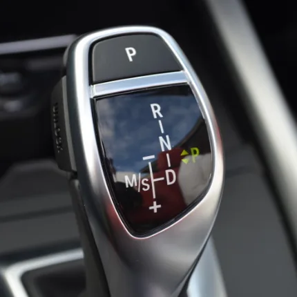 A BMW gear stick on an automatic transmission