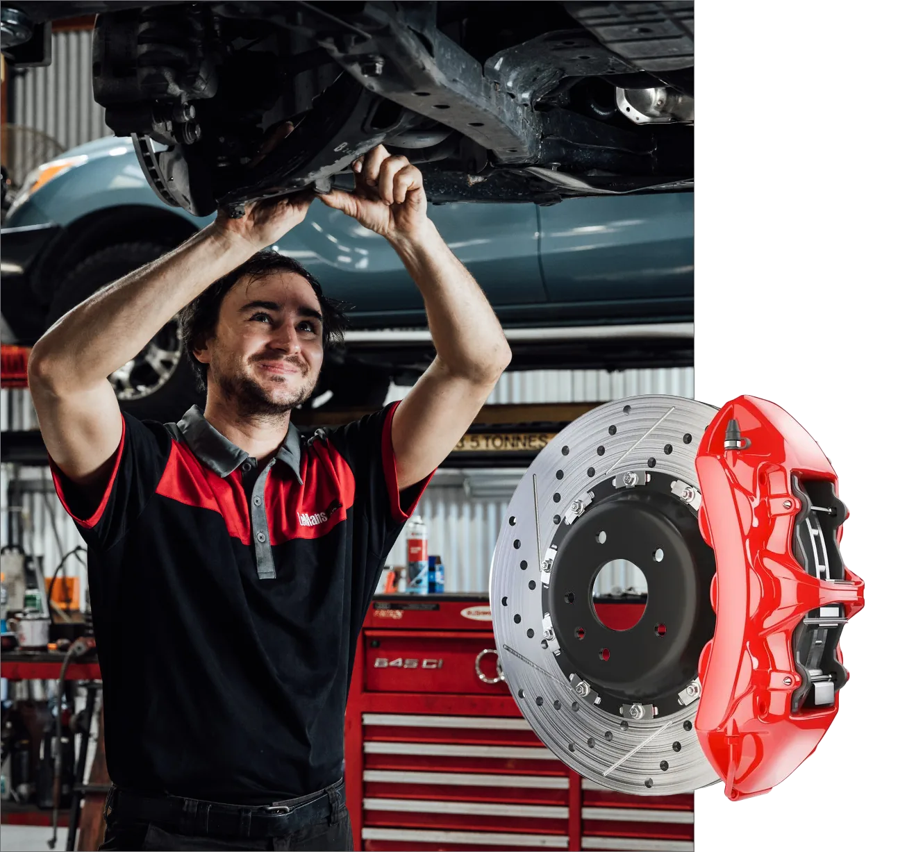 European car brake replacement service at Bosch workshop in Brisbane